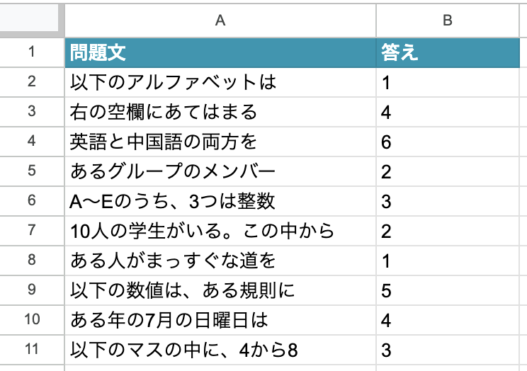 解答集の例